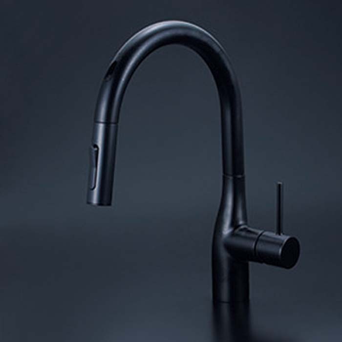 (LINEクーポン有)(代引不可)KVK KM6071DECM5 シングルシャワー付混合栓(センサー付) 電池 マットブラック