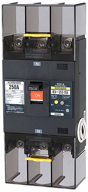 (LINEクーポン有)テンパール工業 BU25301EA25V 単3中性線欠相保護付 配線用遮断器 250A｜住設と電材の洛電マート