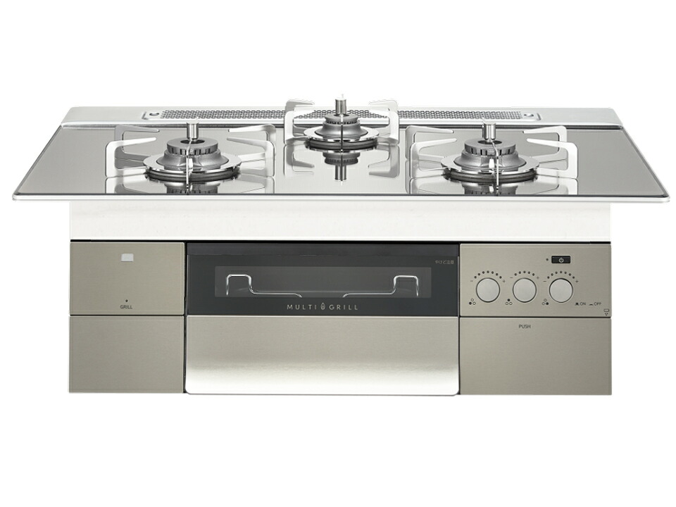 (LINEクーポン有)ノーリツ N3S18PWASKSTESC-LP ビルトインガスコンロ PROGRE プログレ 100V 3口コンロ 幅75cm プロパンガス用 NORITZ (代引不可) (法人限定)｜住設と電材の洛電マート