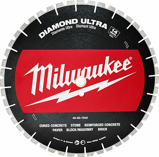 (LINEクーポン有)ミルウォーキー 49-93-7540 14インチ(356mm) ダイヤモンドブレード (ターボセグメント型) MILWAUKEE
