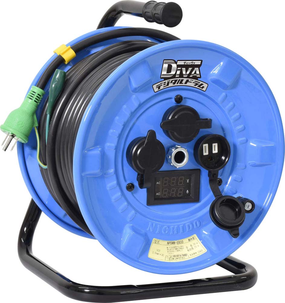 (LINEクーポン有)日動工業 NPDMW-EB33 防雨型デジタルドラム NICHIDO