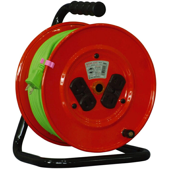 (LINEクーポン有)日動工業 NR-304D 電工ドラム 100V 屋内型 アース無し パイロットランプ無し 30m NICHIDO