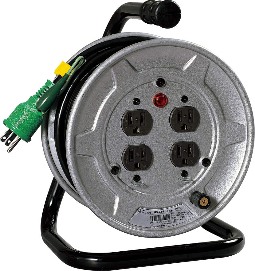 (LINEクーポン有)日動工業 NS-E14 電工ドラム アース付 NICHIDO