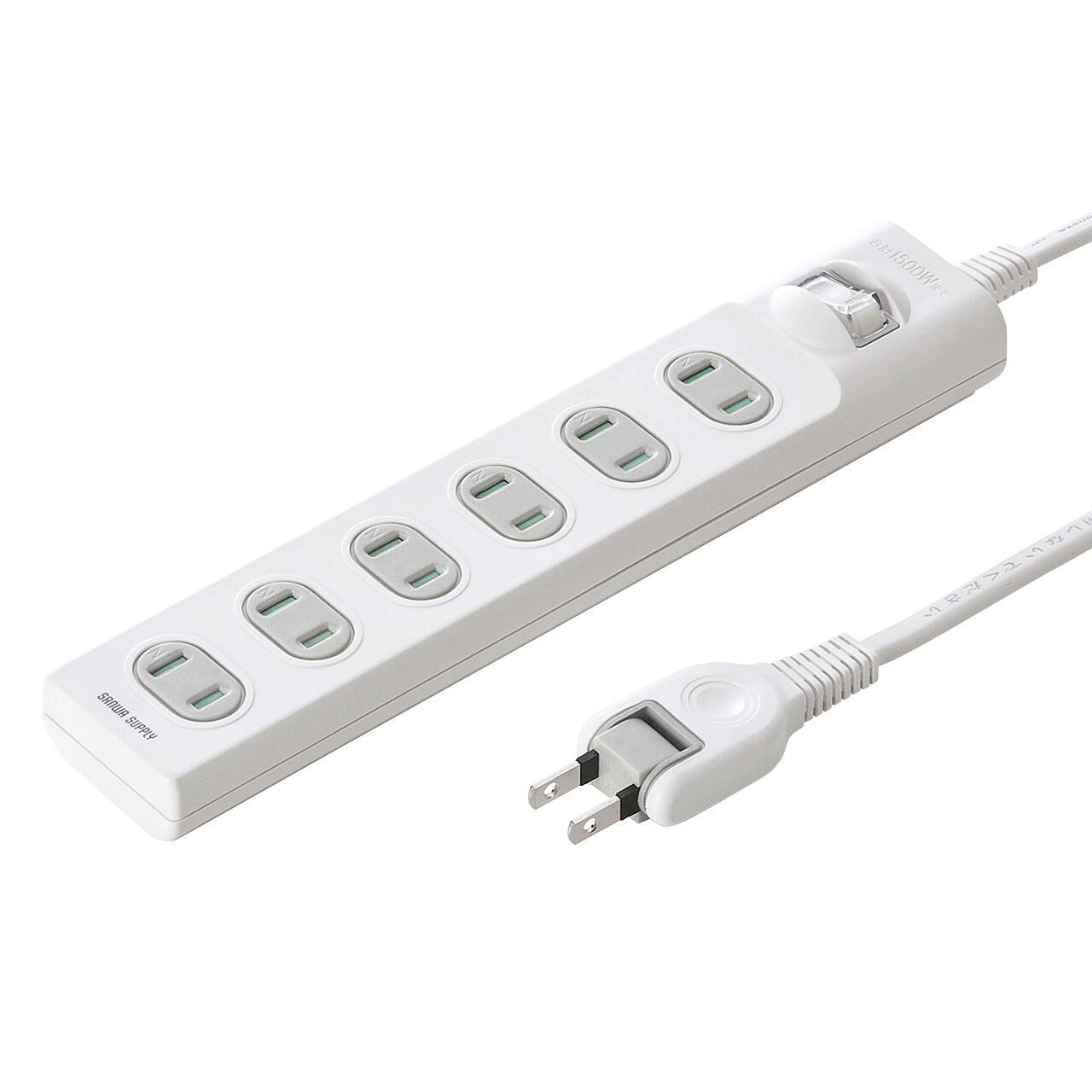 (LINEクーポン有)サンワサプライ TAP-TSH610SWN 火災予防安全タップ SANWASUPPLY