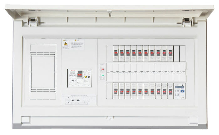 (LINEクーポン有)テンパール工業 MALG36082PC4 機能付住宅用分電盤 扉付 リミッタースペース付 60A 8+2