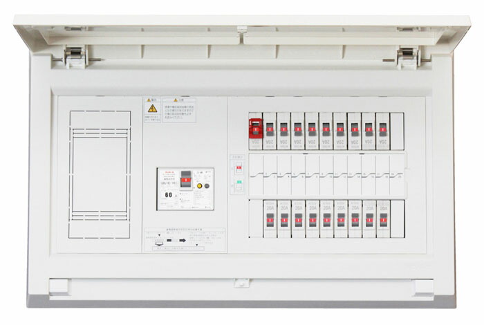 (LINEクーポン有)テンパール工業 MALG36222F1 機能付住宅用分電盤 扉付 リミッタースペース付 60A 22+2