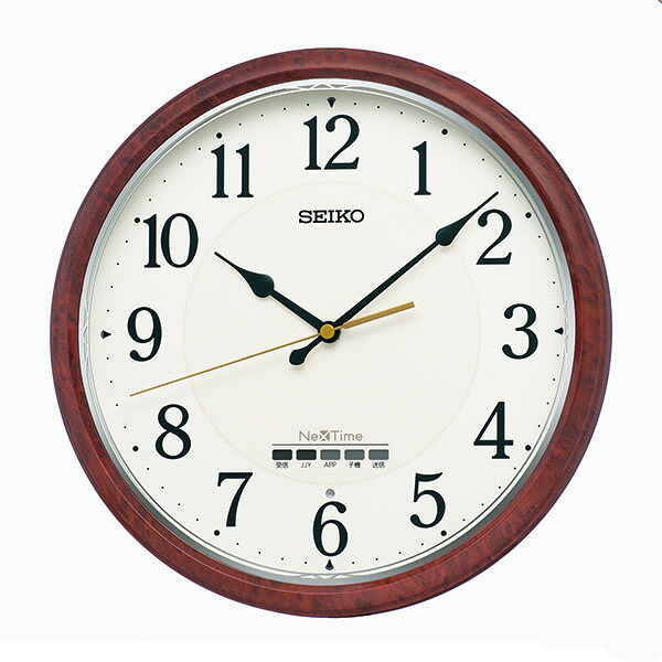 (LINEクーポン有)セイコー ZS256B 電波掛時計 スイープ お休み秒針 Bluetooth SEIKO