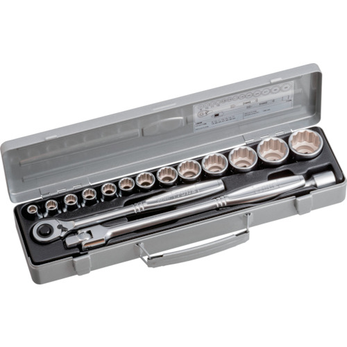 (LINEクーポン有)TONE 770M ソケットレンチセット 12角タイプ 差込角12.7mm 16点セット トネ 14,888円