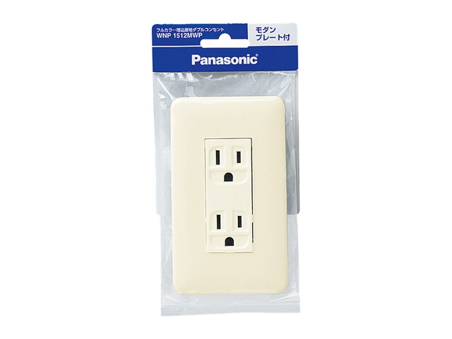 (LINEクーポン有)パナソニック WNP1512MWP フルカラー接地ダブルコンセントプレート付/P (5個セット) Panasonic