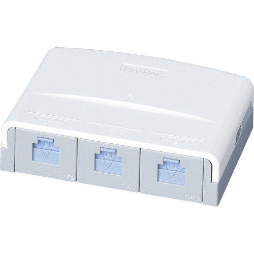 (LINEクーポン有)パナソニック NR3163 ぐっとすCAT5Eモジュラ(露出、3コ)エンハンスドCAT5 (5個セット) Panasonic