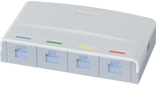 (LINEクーポン有)パナソニック NR3174 ぐっとすCAT6モジュラ(露出、4コ口) (5個セット) Panasonic｜住設と電材の洛電マート