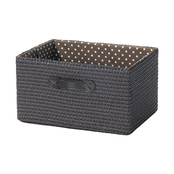 中型ダークブラウンバスケット 楽天市場】カラーボックス対応 PPバスケット 内布付き フル 水玉