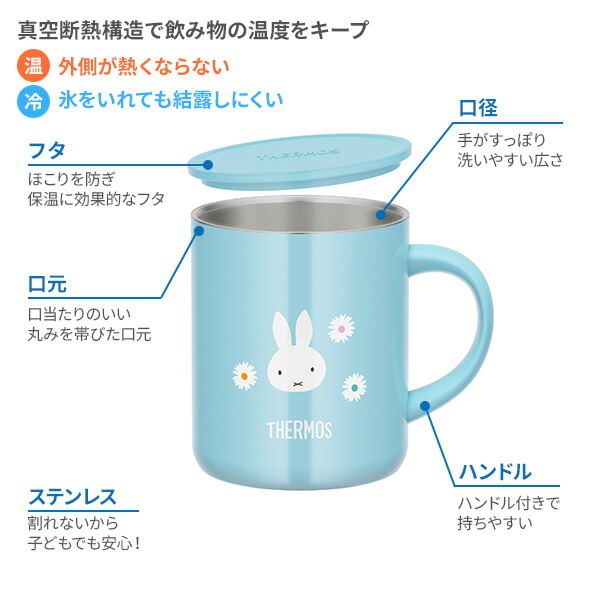 楽天市場 サーモス 保温 保冷マグカップ 真空断熱マグカップ 350ml ライトブルー Lb Jdg 350b Thermos ステンレス マグカップ 保温 保冷 ミッフィー フタ付 蓋付き 結露しにくい 生活雑貨マーケット マスト