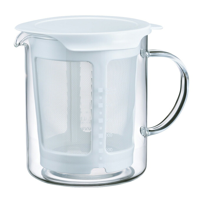 HARIO ハリオ だしポット 600ml ホワイト DP-600-W ｜ 出汁 おだし 手軽 耐熱 ガラス レンジでチンするだけ レンチン 和食 洋食 中華 煎り酒 旨味 新鮮 離乳食 みそ汁 煮物