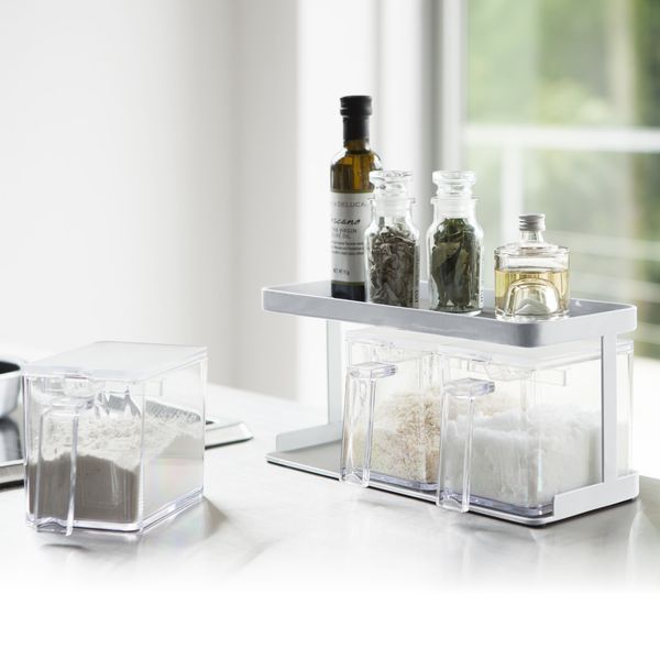 楽天市場】山崎実業 tower タワー 調味料ストッカーラック ワイド