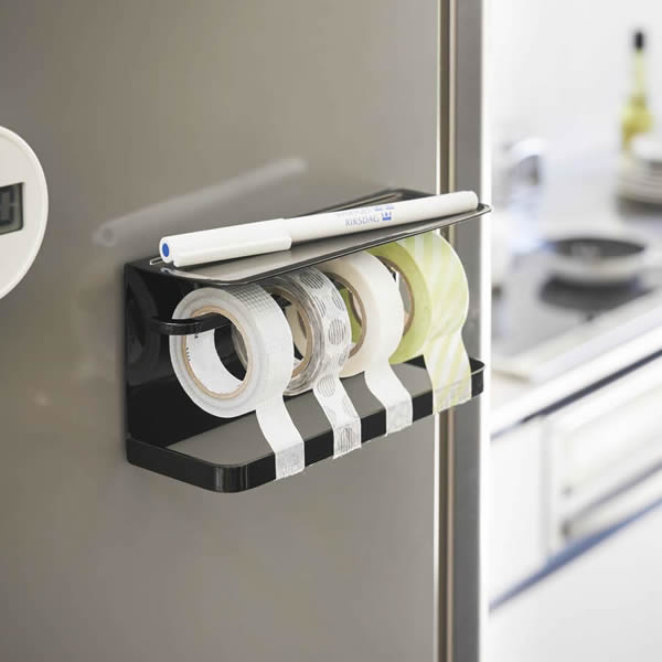 山崎実業 マステ カッター Tower 最大67 Offクーポン タワー マグネットマスキングテープホルダー ブラック 3904 テープカッター 冷蔵庫横 ラベリング 磁石 キッチン 小物置き 収納