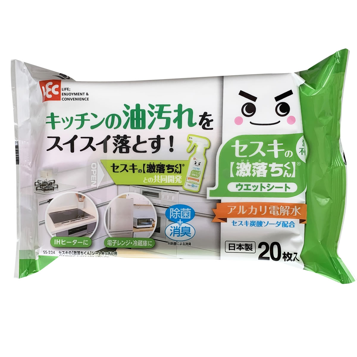 楽天市場 掃除 シート セスキの激落ちくんシート キッチン用 枚入 Ss 224 キッチン 拭き掃除 使い捨て 冷蔵庫 電子レンジ セスキ 油汚れ 生活雑貨マーケット マスト