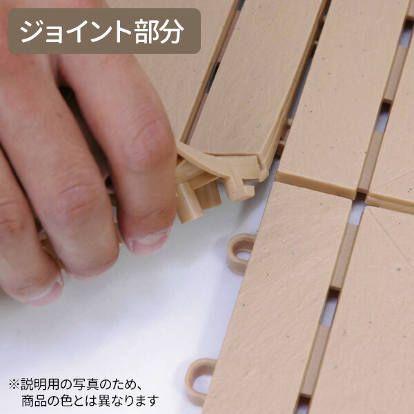 コンドル石目ユニットEディープグレー(90枚セット)|ジョイントタイルマットベランダ連結水はけ日本製屋上屋外ガーデンバルコニーテラスマンションプールジムはめ込み