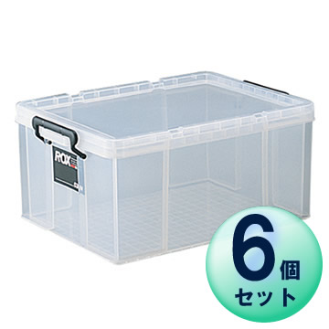収納ケース ロックス 530M クリア 6個セット ｜ フタ 押し入れ 定番 衣装ケース｜生活雑貨マーケット マスト