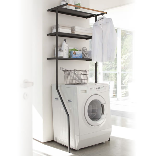 楽天市場】山崎実業 洗濯機 ラック tower タワー 立て掛けランドリー