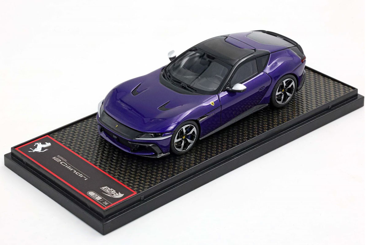 BBR 1/43完成品 BBRC306C フェラーリ 12 チリンドリ パノラミックルーフ バイオレット アル フマイド 限定36台|ラクーンオート 店
