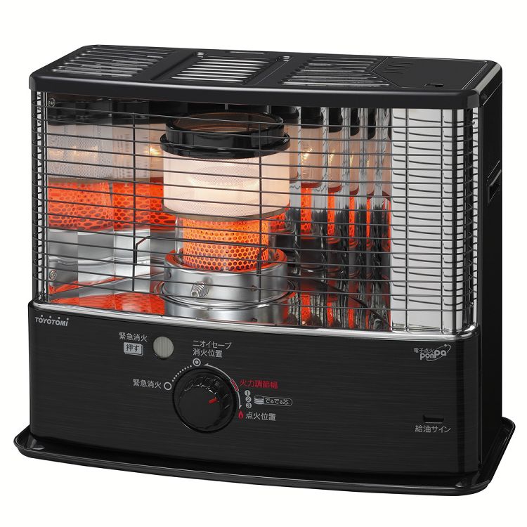 トヨトミ反射式石油ストーブ B HRC-W36M送料無料 電子点火方式 W安心構造タンク ワンアクション点火 ダブルクリーン燃焼 長寿命機能 でるでる芯機能 多面反射板 遠赤外線コーティング TOYOTOMI