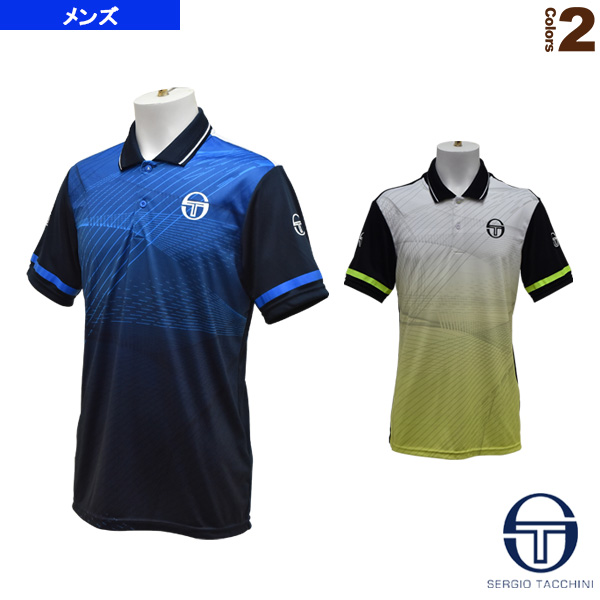 セルジオ タッキーニ 2016 ヤングライン ポロシャツ〈L〉紺×白 テニス 