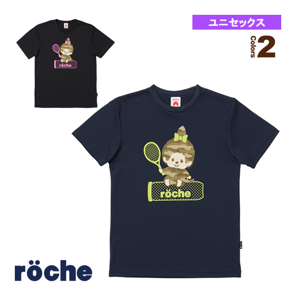 モンチッチrocheコラボTシャツ／ユニセックス（M0071）《ローチェ（roche） テニス・バドミントン ウェア（メンズ ユニ）》 