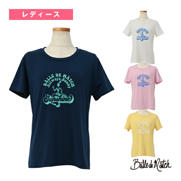 バルデマッチ テニス・バドミントンウェア（レディース） サニープリントTシャツ／レディース（BDM-D1212）