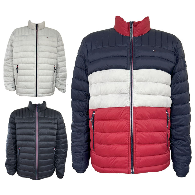 TOMMY HILFIGER NYLON POLY-FILLED LOGO PACKABLE 150AN796 トミーヒルフィガー 上衣 中綿上衣 アウター 厚地の外套 落ちこむ 【並行輸入品】