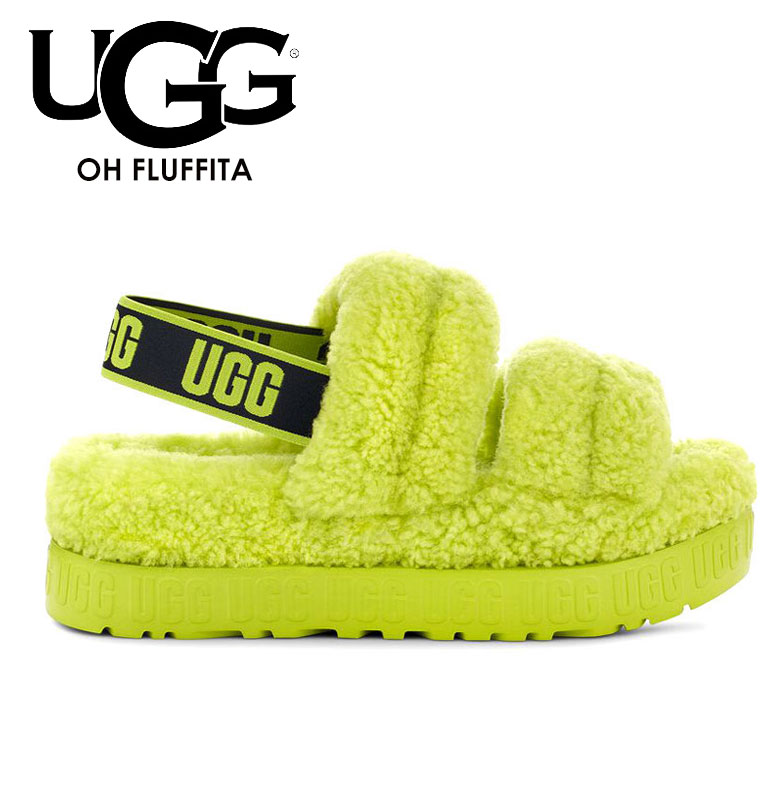 UGG サンダル ファー レディース 厚底 おしゃれ 靴 120876 OH FLUFFITA