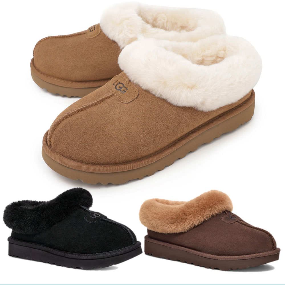 UGG アグ タゼット Tazzette 1134810 スリッポン 毛革 ブーツ レディース 羊肉 シープスキン 防寒 定番 お座敷 スエードクロス 【並行輸入品】