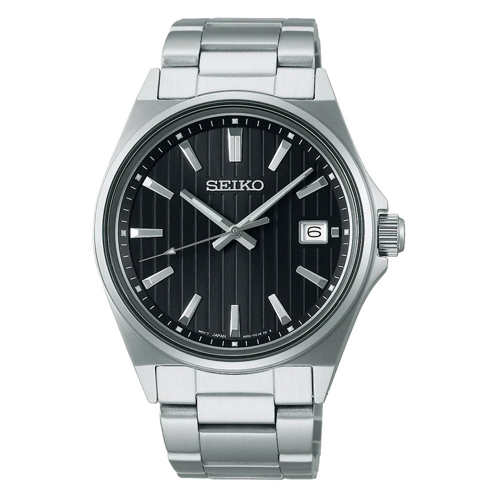 極美品　SEIKO　セイコー　ブルー　シルバー　クォーツ　電池式　腕時計　メンズ 極美品 SEIKO セイコー ブルー シルバー クォーツ 電池式 腕時計