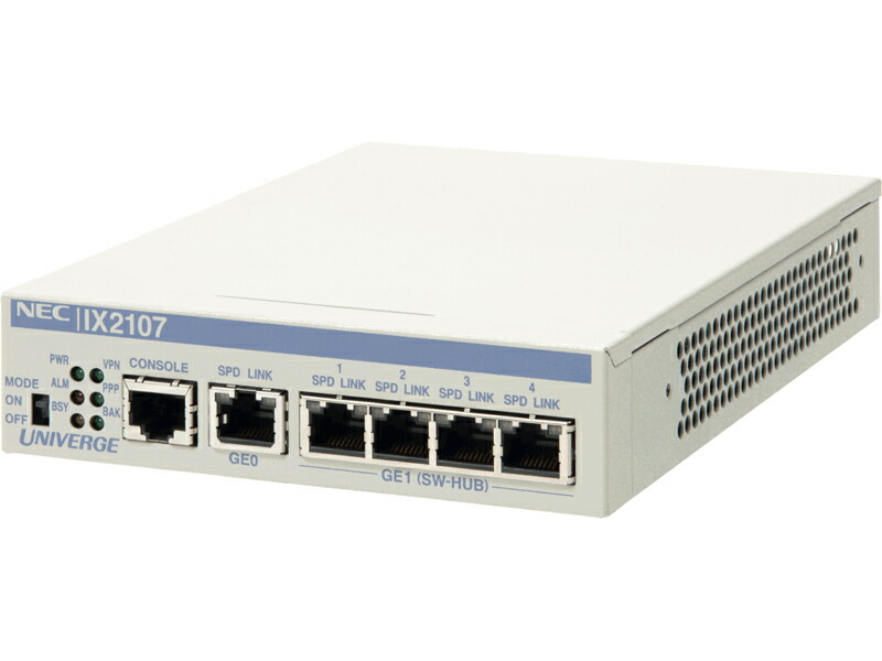 NEC BI000118 5年無償引き請ける VPN相応う弾丸道路アクセスルータ UNIVERGE IX2107