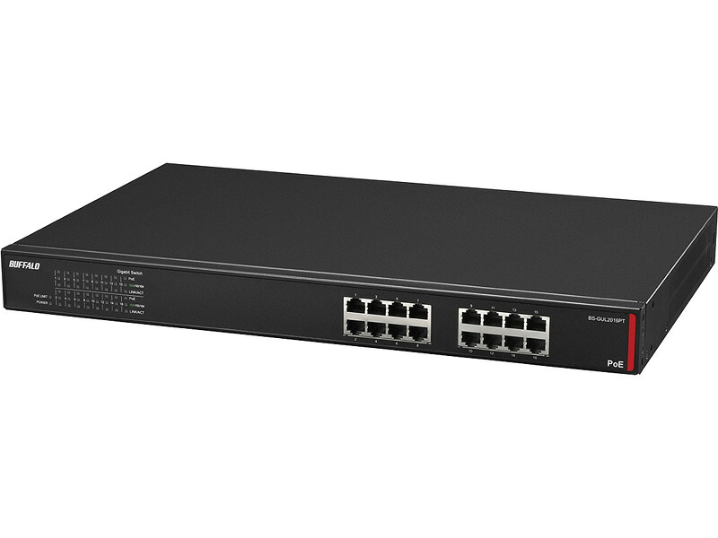 バッファロー BS-GUL2016PT 法人向け Giga対応 Layer2 アンマネージPoEスイッチ 16ポート|ラディカルベース店