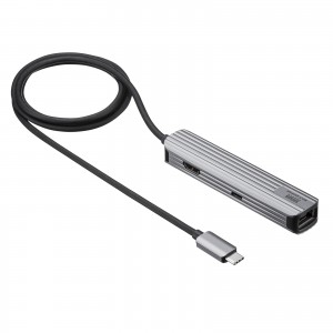 サンワサプライ USB Type-Cマルチ取り替えっこアダプター（HDMI＋ローカルエリアネットワーク付・有線テレビ1m） USB-3TCHLP7S-1