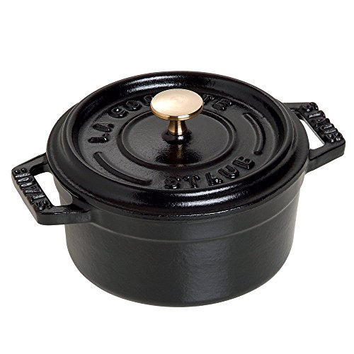 ストウブ(Staub) 「 ミニ ピコ ココット ラウンド 黒いこと 10糎 」 弱められた 両手 鋳込み ホーロー 鍋 【日本置き目売りわたす品】 貨物輸送無料