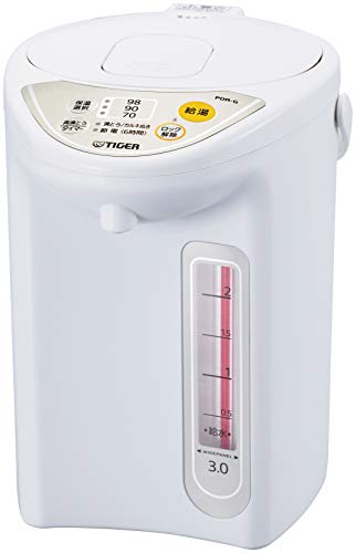 タイガー魔法瓶(TIGER) パソコン灯かりポット 保温役立つこと 節電タイマー 3L アーバンホワイト PDR-G300-WU 貨物輸送無料