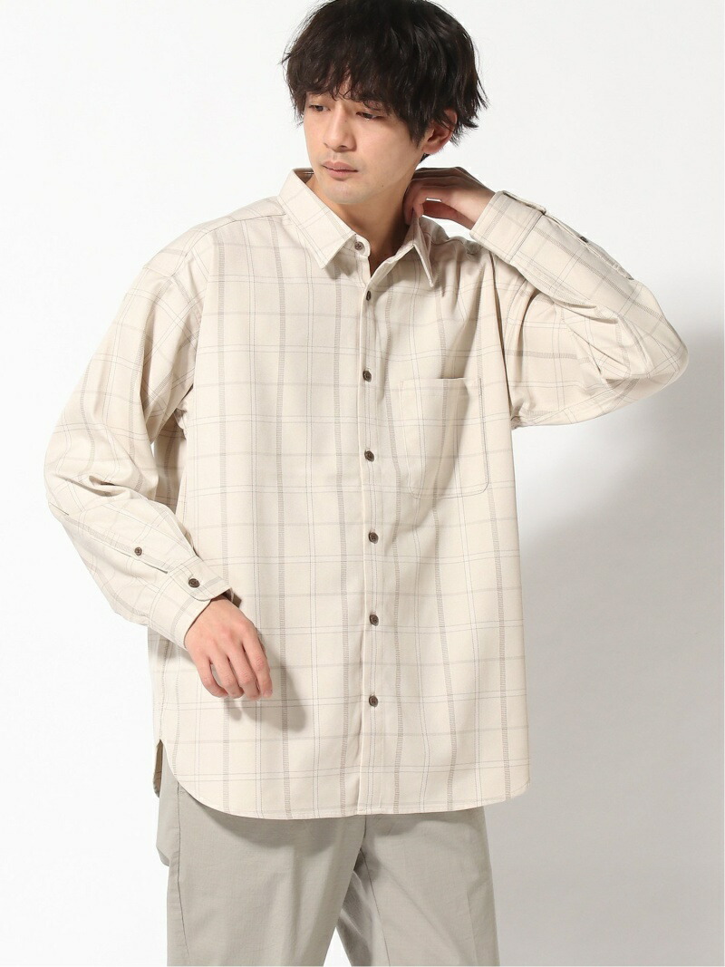 楽天市場 Sale 50 Off M Trチェックシャツ Rageblue レイジブルー シャツ ブラウス 長袖シャツ ベージュ グレー ブラウン Rba E Rakuten Fashion Rageblue レイジブルー