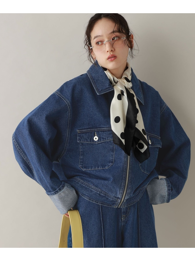【SALE／20%OFF】ステッチデザイン/フロントジップデニムブルゾン/セットアップ対応 RAGEBLUE レイジブルー ジャケット・アウター デニムジャケット ブラック ブルー【RBA_E】【送料無料】[ Fashion]