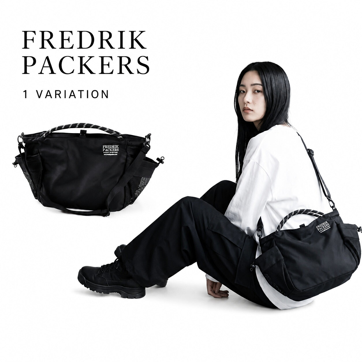 FREDRIK PACKERS 2WAY PLAY TOTE ショルダー トートバッグ FPST-TT35-BKNO｜RAG_LAB