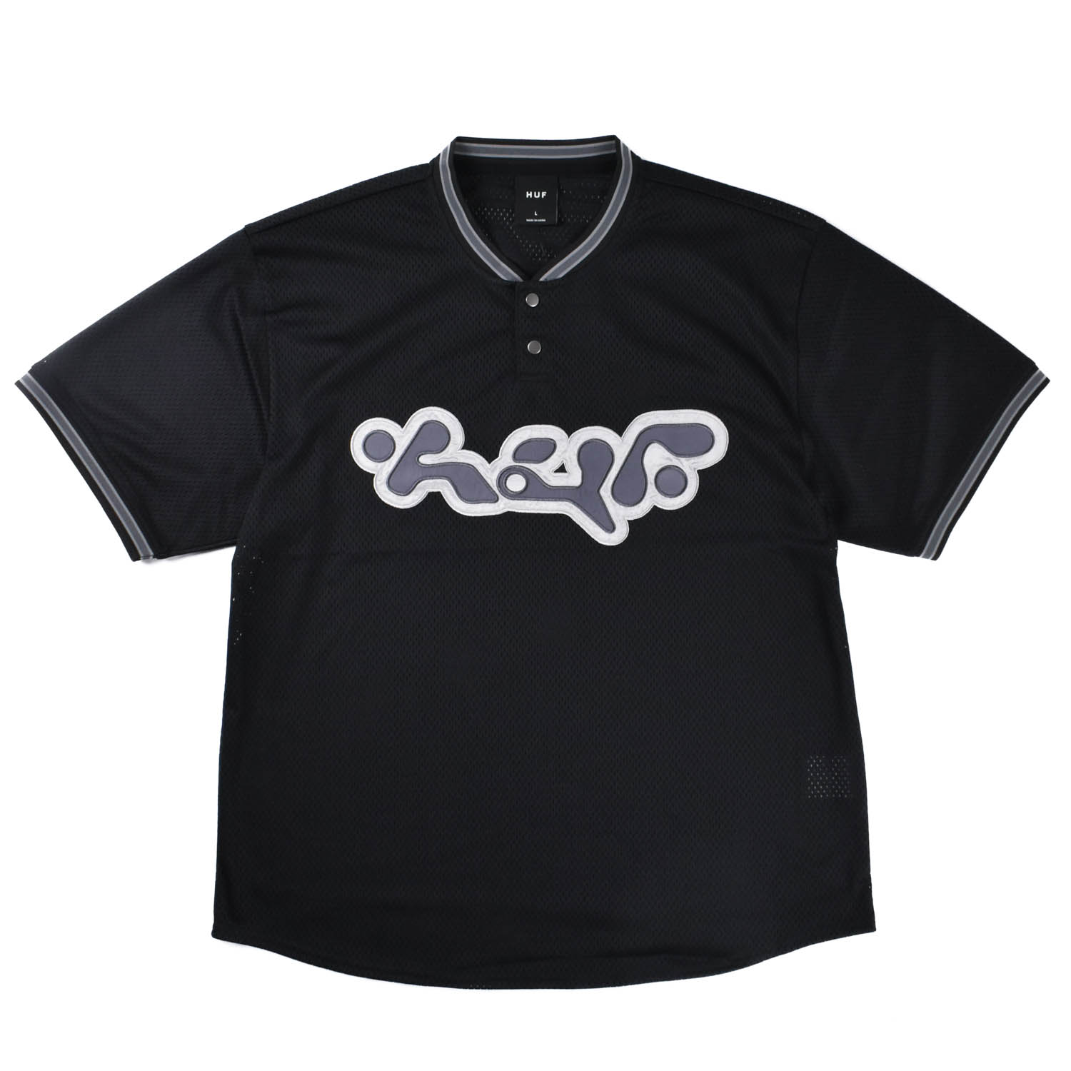 【C-HUF】HUF ハフ HALFTIME HENLEY S/S JERSEY ハーフタイム ヘンリー ショートスリーブ ジャージー ニット シャツ KN00483