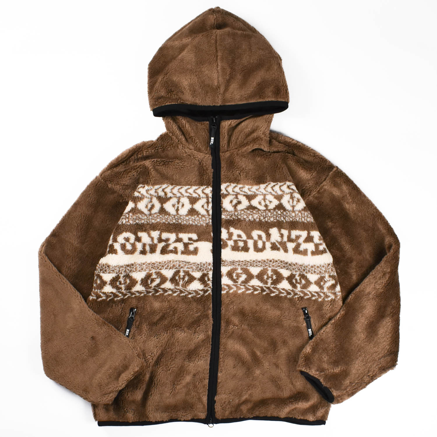 【C-HUF2】 HUF × Bronze56K ハフ × ブロンズ56ケイ HUF X BRONZE HIGH PILE F/Z FLEECE フルジップ フリース FL00240