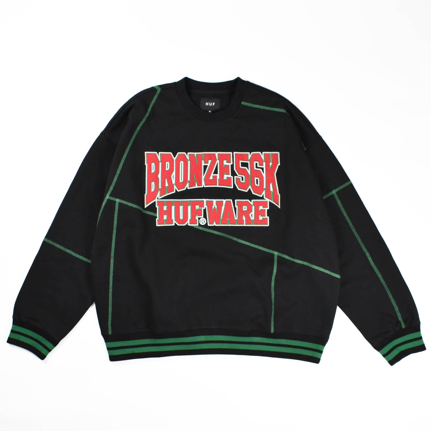 【C-HUF2】 HUF &times; Bronze56K ハフ &times; ブロンズ56ケイ BRONZE HUFWARE CREWNECK クルーネック スウェット FL00241｜RAG_LAB