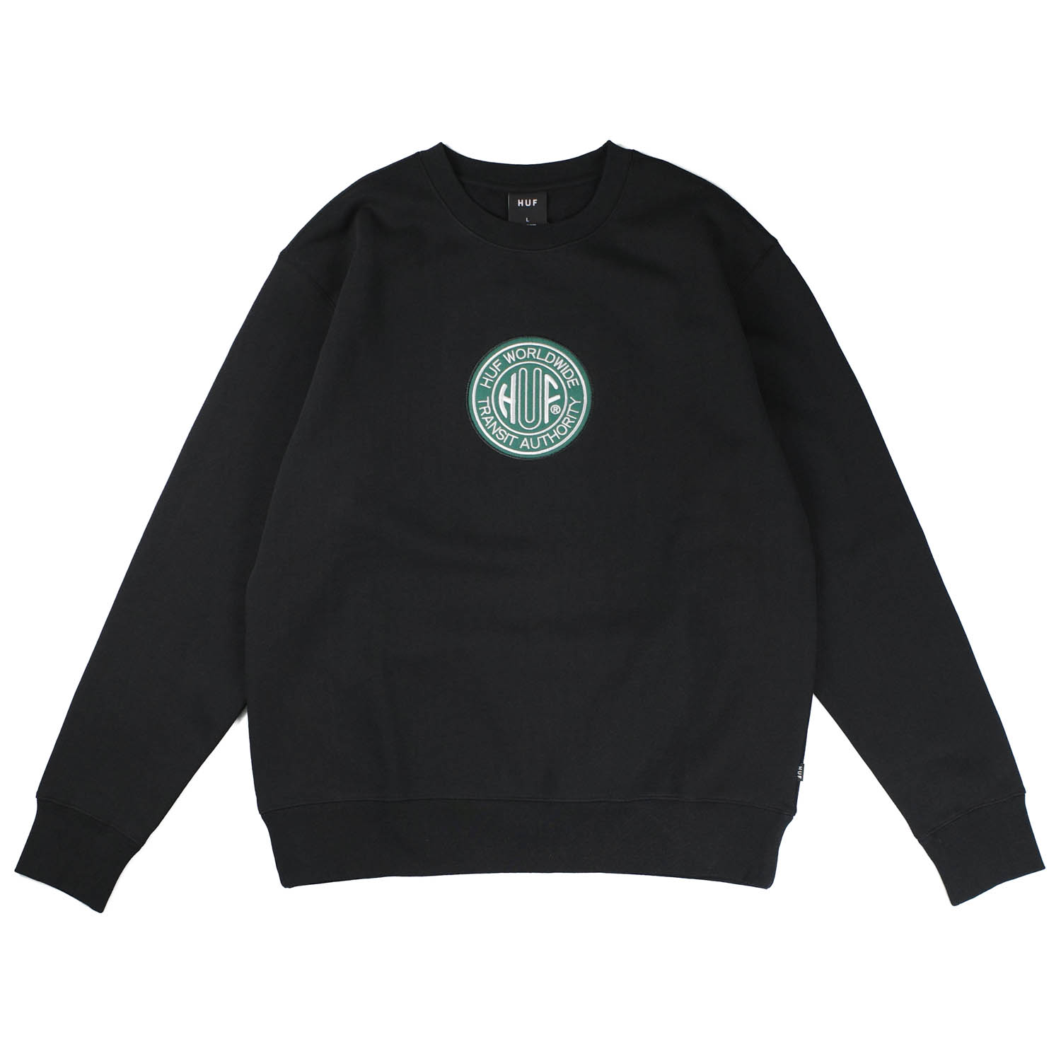 【C-HUF3】 HUF ハフ TRANSIT AUTHORITY CREWNECK SWEAT トランジット 泰山北斗 労働者の一団素っ首 流汗 プルオーバー PF00760