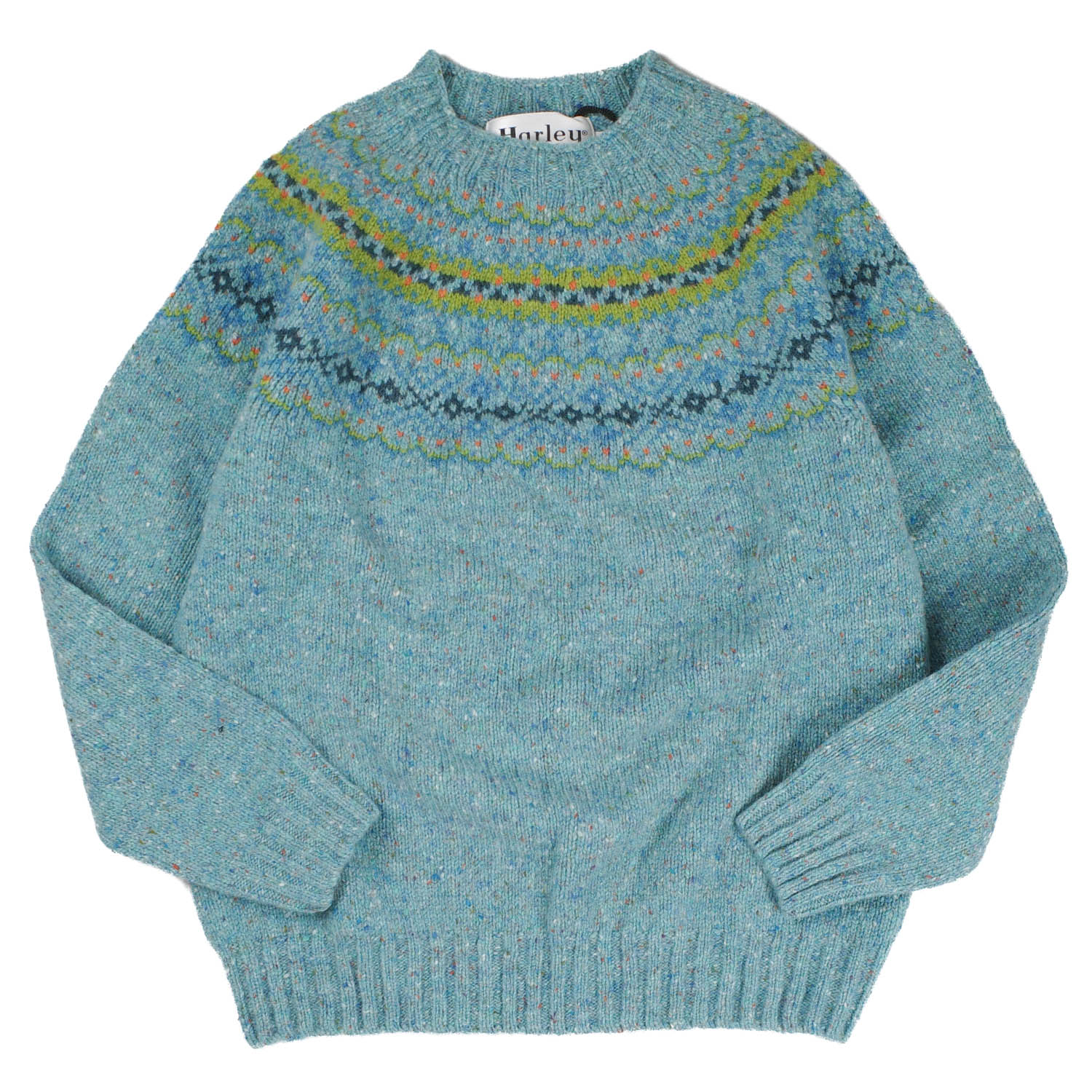 【T17】 Harley of Scotland ハーレー オブ スコットランド FAIRISLE YOKE CREW NECK SWEATER フェアアイル ヨーク クルーネック セーター ニット HOS4999