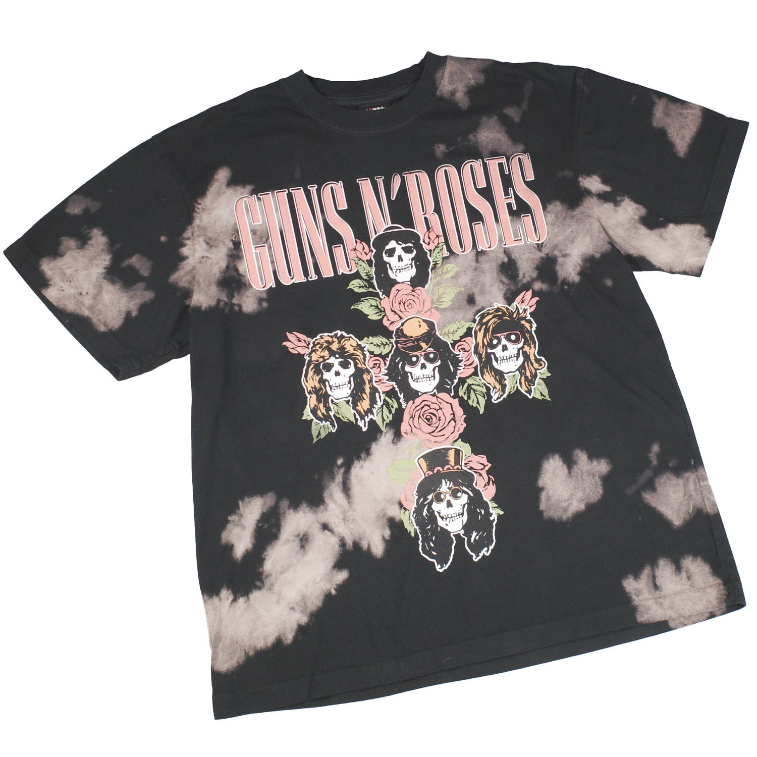 【GIANT01】 Giant Vintage GUN N\u0027 ROSES GNR ROSE CROSS SCREEN PRINT OVERSIZED BOX SILHOUETTE T-SHIRTS 巨大な生物 ヴィンテージ ガンズ アンド ローゼス はりつけ台 映写幕 刷り上げる 大層らしい大いさ ボックス席 影ぼうし ティーシャツ