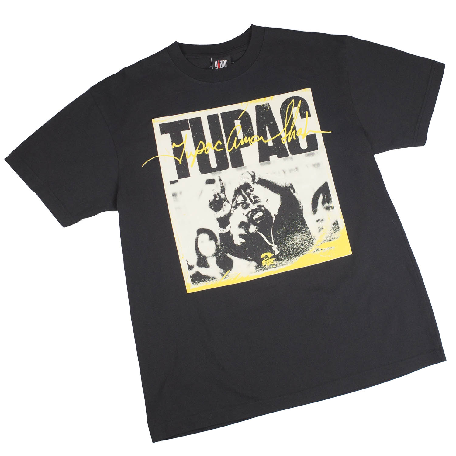 【GIANT01】 Giant Vintage TUPAC 天使の都市 PHOTO TEE FRONT SCREEN PRINT OVERSIZED BOX SILHOUETTE T-SHIRTS 巨大な生物 ヴィンテージ ツーパック エルエー 映し絵 映写幕 刷り上げる 厚地の外套大きさ ボックス席 影ぼうし プルオーバー