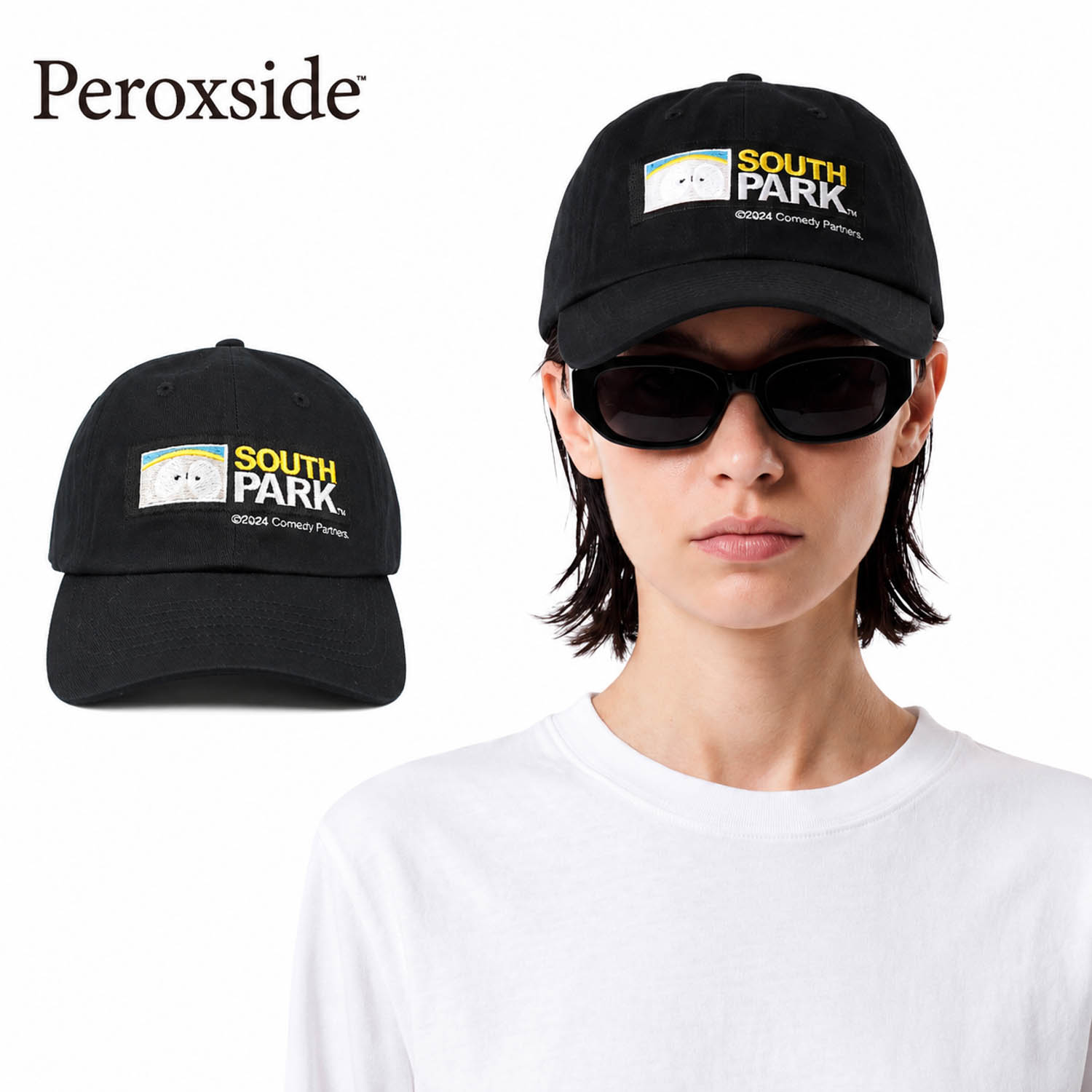 Peroxside ペルオキシド SOUTHPARK EMBROIDERY CAP B lLOGO サウスパーク 刺繍 キャップ PERAC-002｜RAG_LAB
