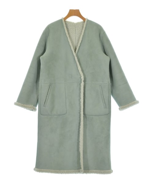 MACPHEE マカフィー ムートンコート レディース 36(M位) 青緑 【中古】【古着】